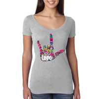 American Sign Language Gift Women's Triblend Scoop T-shirt | Artistshot