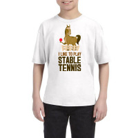 I Like To Play Stable Tennis Funny Horse Ping Pong T Shirt Youth Tee | Artistshot