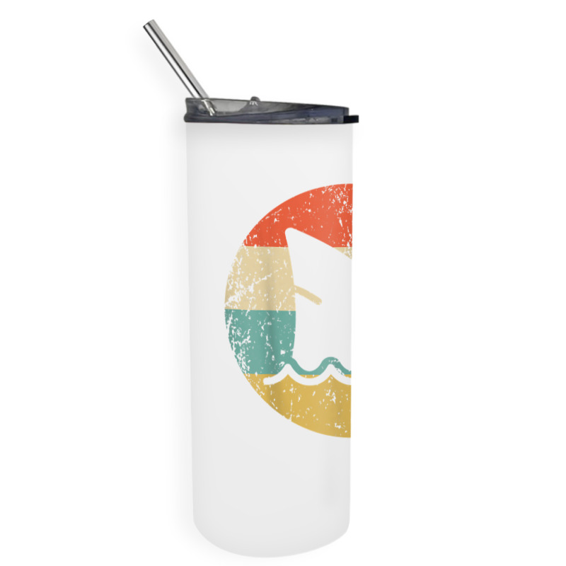 Shark Fin Retro Style Shark T Shirt Skinny Tumbler | Artistshot