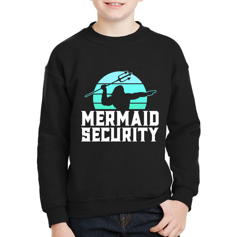 Mermaid Security Shirt Mens Boys Swimmer Dad Merdad Trident T Shirt Youth Sweatshirt | Artistshot