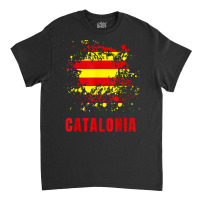 Catalonia Retro Vintage Watercolors Sport Catalan Flag T Shirt Classic T-shirt | Artistshot