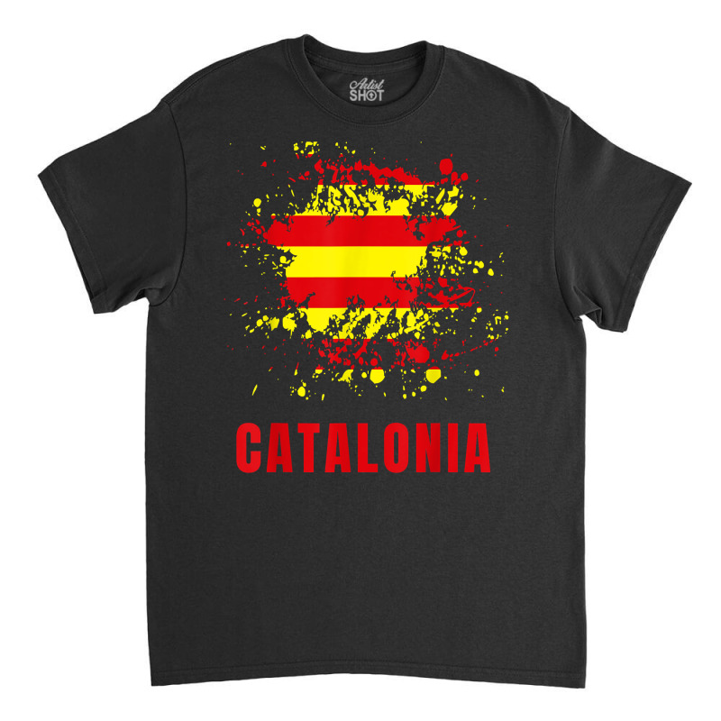 Catalonia Retro Vintage Watercolors Sport Catalan Flag T Shirt Classic T-shirt by rierauigentrythe | Artistshot