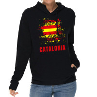 Catalonia Retro Vintage Watercolors Sport Catalan Flag T Shirt Lightweight Hoodie | Artistshot