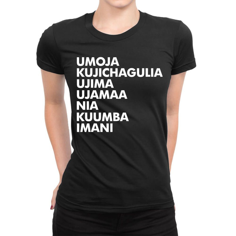 Kwanzaa ,  Seven Principles Ladies Fitted T-Shirt by nhan0105 | Artistshot