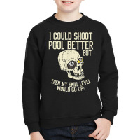 Pool Billiards I Could Shoot Pool Better Funny Snooker T Shirt Youth Sweatshirt | Artistshot