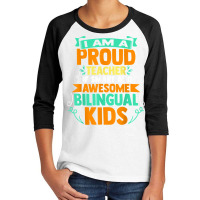 Proud School Teacher Bilingual Kids T Shirt Youth 3/4 Sleeve | Artistshot