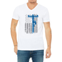 Lineman Enthusiast Line Working Lover Electronic Technician V-neck Tee | Artistshot