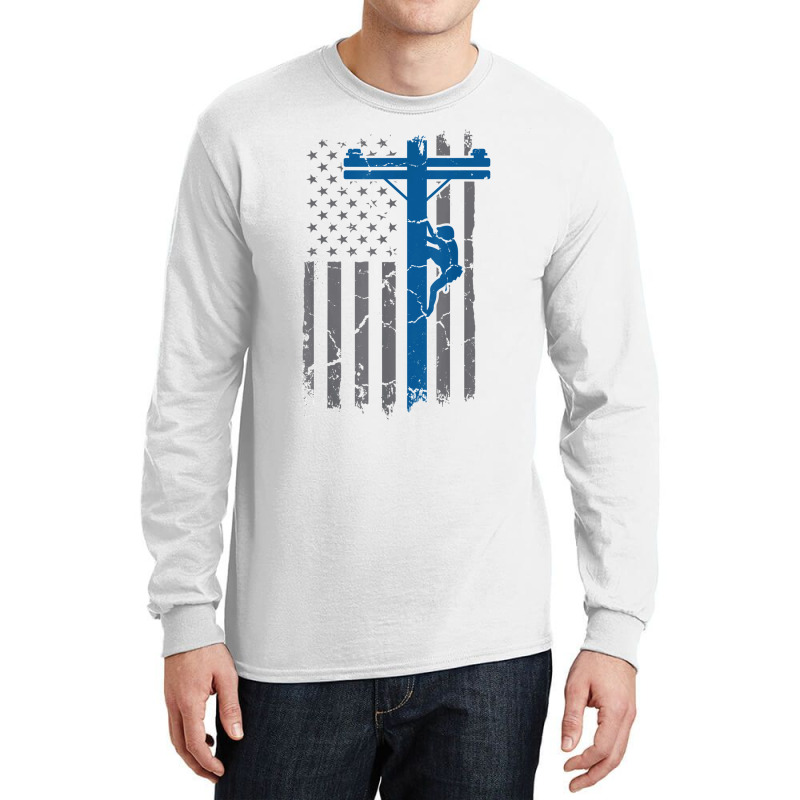 Lineman Enthusiast Line Working Lover Electronic Technician Long Sleeve Shirts by CharlesLCross | Artistshot