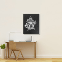 Brooklyn New York Neighborhoods Word Cloud Brooklyn T Shirt Portrait Canvas Print | Artistshot