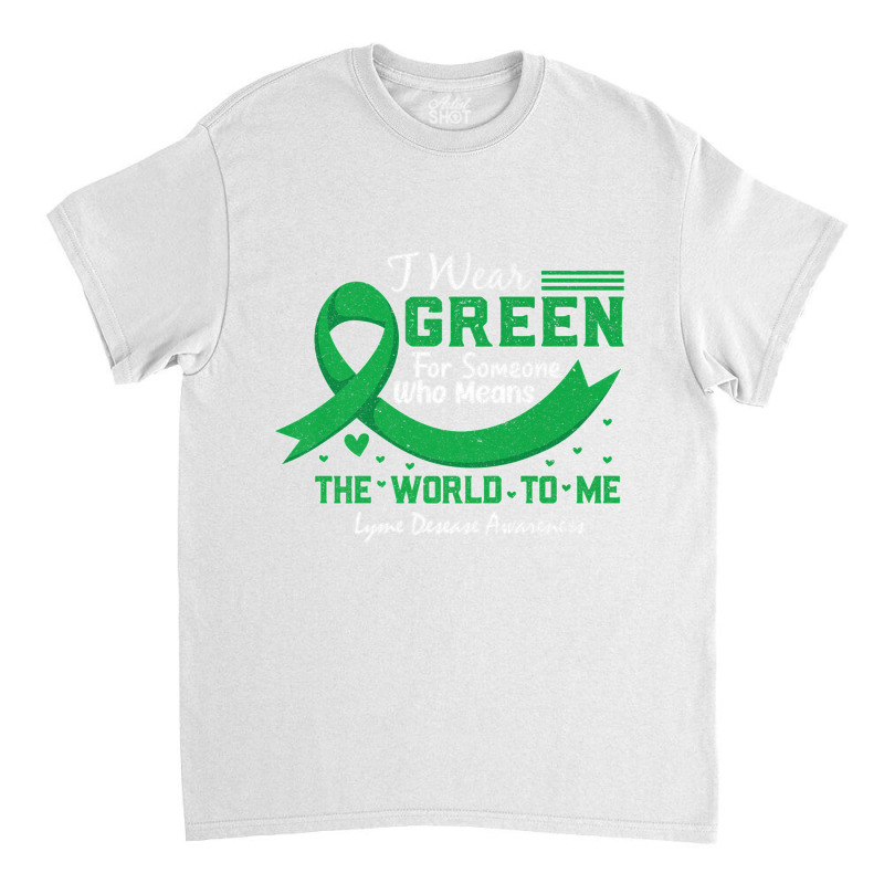 Funny Infectious Awareness Ribbon Green Lyme Disease Warrior Premium Classic T-shirt | Artistshot