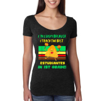 Spanish Teacher Teaching Future Bilinguals 1st Grade Teacher T Shirt Women's Triblend Scoop T-shirt | Artistshot