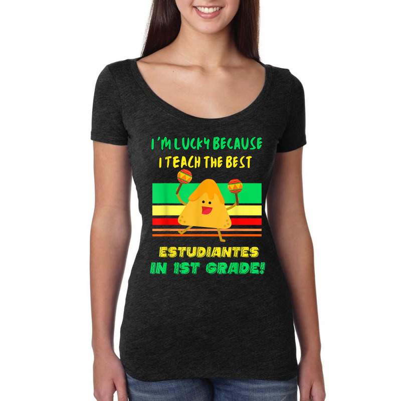 Spanish Teacher Teaching Future Bilinguals 1st Grade Teacher T Shirt Women's Triblend Scoop T-shirt by strnadoymoskwaoj | Artistshot