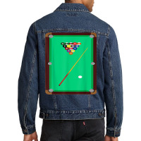 Pool Table T Shirt Billiards 8 Ball Cue Snooker Graphic Tee Men Denim Jacket | Artistshot