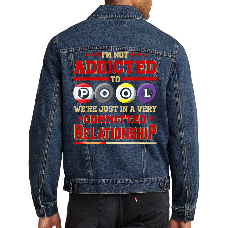 Poolhall Pool Player Billiards Pool Hall For Billiard Lover T Shirt Men Denim Jacket | Artistshot