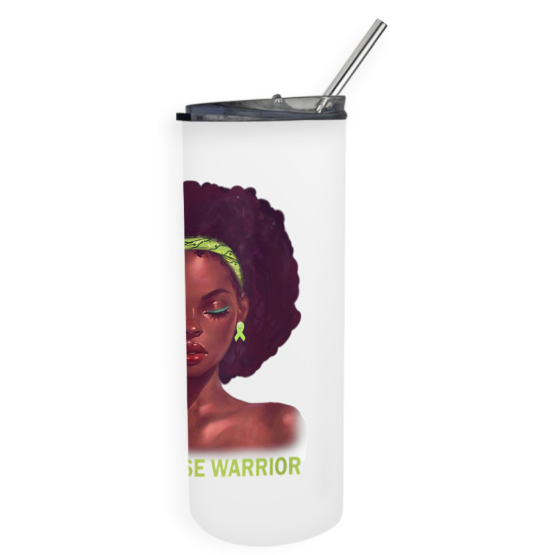 Womens Afro African American Black Woman Lyme Disease Warrior V Neck Skinny Tumbler | Artistshot