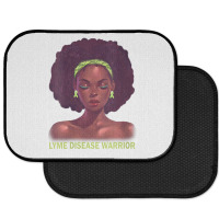 Womens Afro African American Black Woman Lyme Disease Warrior V Neck Rear Car Mat | Artistshot