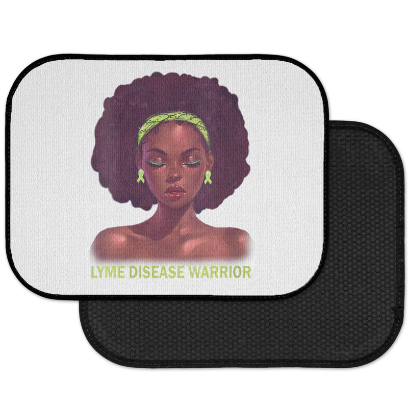 Womens Afro African American Black Woman Lyme Disease Warrior V Neck Rear Car Mat | Artistshot