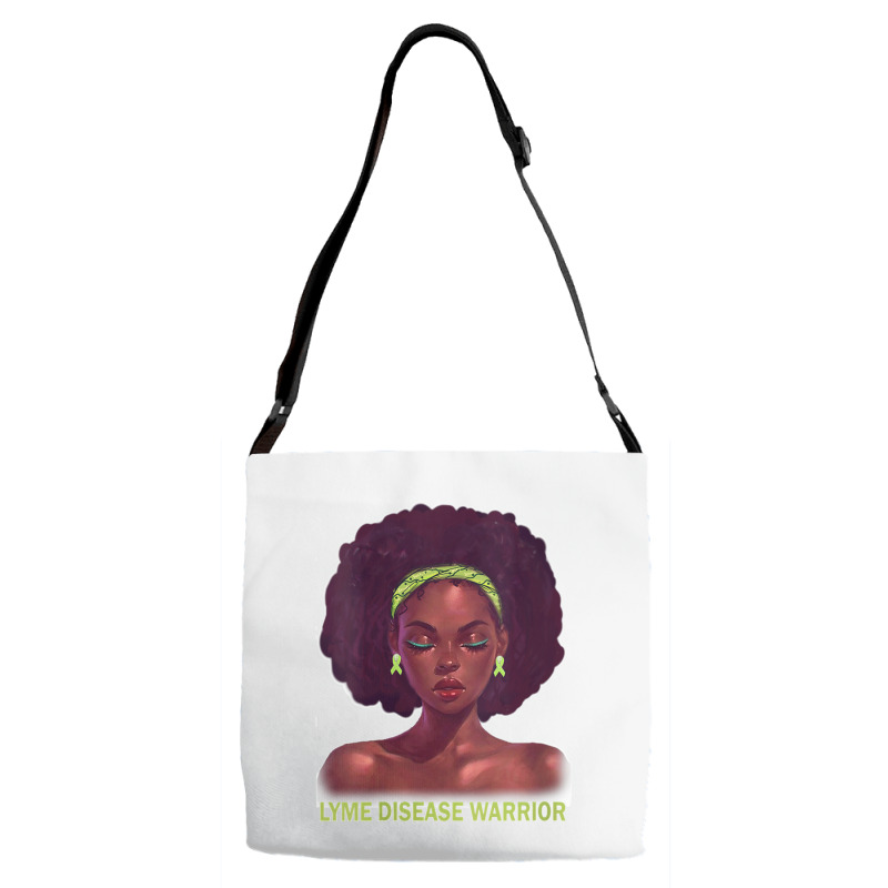 Womens Afro African American Black Woman Lyme Disease Warrior V Neck Adjustable Strap Totes | Artistshot