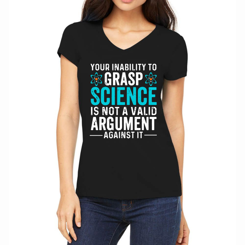 Inability To Grasp Science Women's V-Neck T-Shirt by ArtMaker | Artistshot