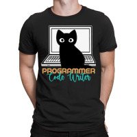 Funny Cat Programmer Code Writer Programming Codin T-shirt | Artistshot