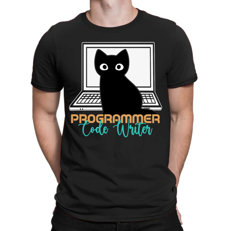 Funny Cat Programmer Code Writer Programming Codin T-shirt | Artistshot