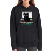 Funny Cat Programmer Code Writer Programming Codin Vintage Hoodie | Artistshot