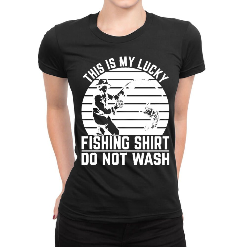 Fishing T  Shirt Fisherman Angle Fish Funny Fisher Fishing T  Shirt Ladies Fitted T-Shirt by cardinalsmelt | Artistshot