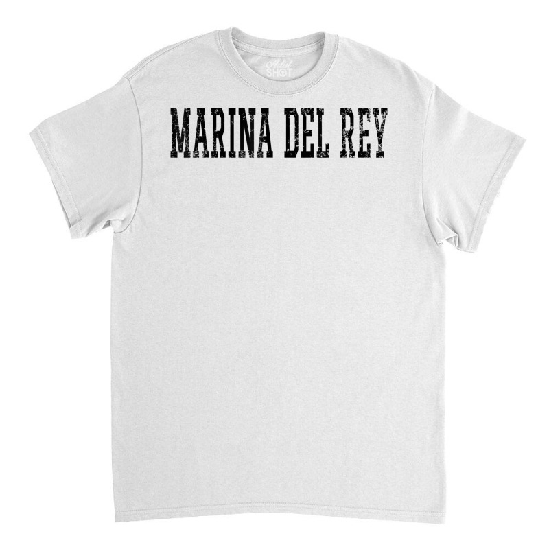 Marina Del Rey Vintage Black Text Apparel T Shirt Classic T-shirt by cucciailleveretcq | Artistshot