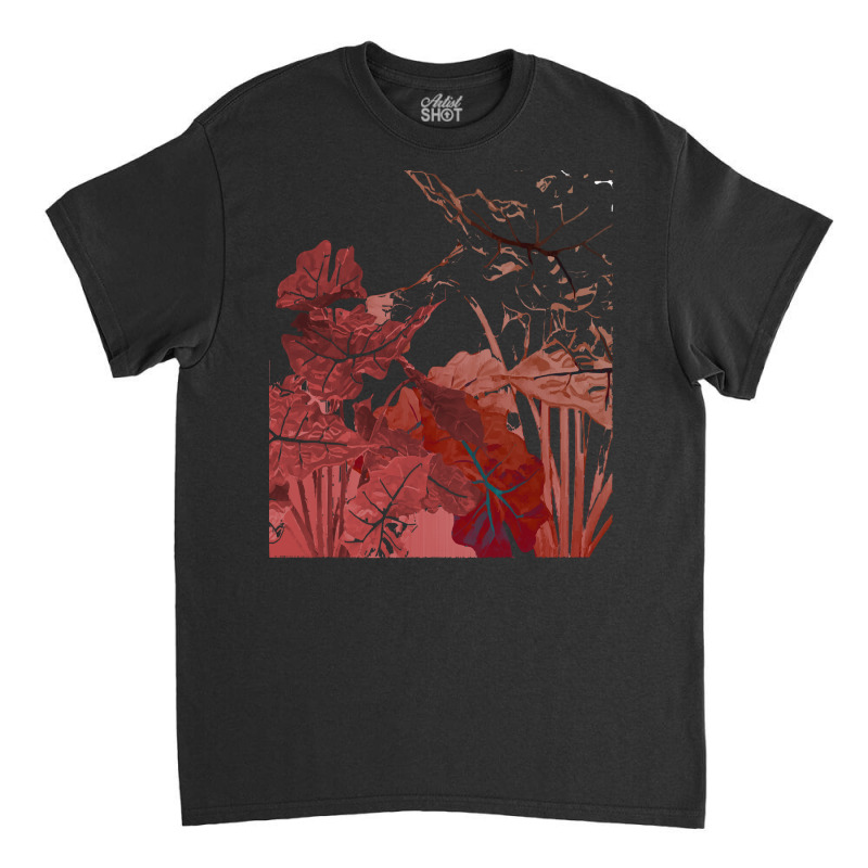 Big Leaves Green Watercolor T  Shirtred Brown Big Leaves Watercolor T Classic T-shirt | Artistshot