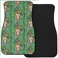 Big Palm Leaves Pattern Blue Color T  Shirt Wallaby Jungle Leaves Mons Front Car Mat | Artistshot