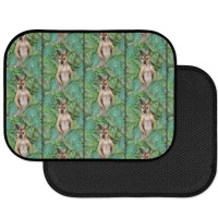 Big Palm Leaves Pattern Blue Color T  Shirt Wallaby Jungle Leaves Mons Rear Car Mat | Artistshot