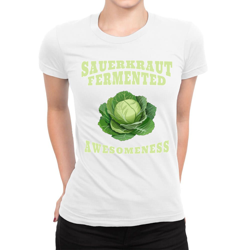 Fermenting Sauerkraut Fermented Sauerkraut Long Sleeve Ladies Fitted T-Shirt by CharlesLCross | Artistshot