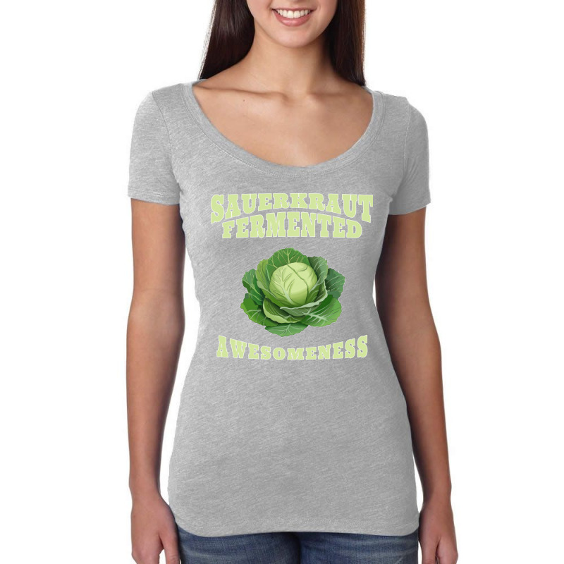 Fermenting Sauerkraut Fermented Sauerkraut Long Sleeve Women's Triblend Scoop T-shirt by CharlesLCross | Artistshot