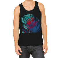 Big Palm Leaves Pattern Blue Color T  Shirtpalm Leaves Pattern Blue Co Tank Top | Artistshot