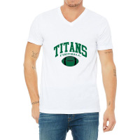 Titans Football V-neck Tee | Artistshot