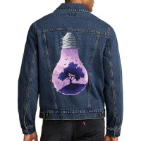 Bulb Of Light T  Shirt Bulb Of Light   Purple Nature T  Shirt Men Denim Jacket | Artistshot