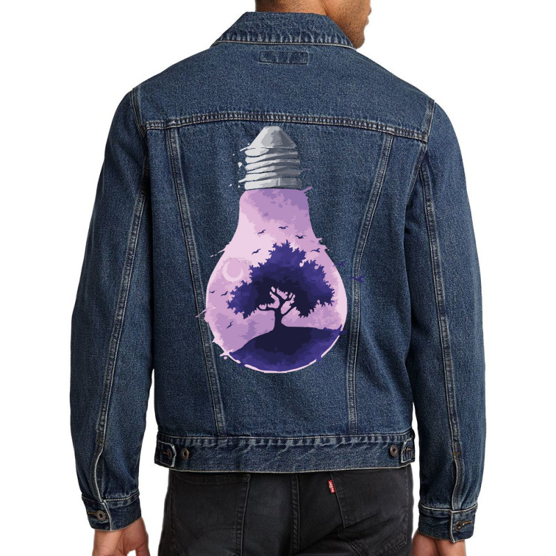 Bulb Of Light T  Shirt Bulb Of Light   Purple Nature T  Shirt Men Denim Jacket | Artistshot