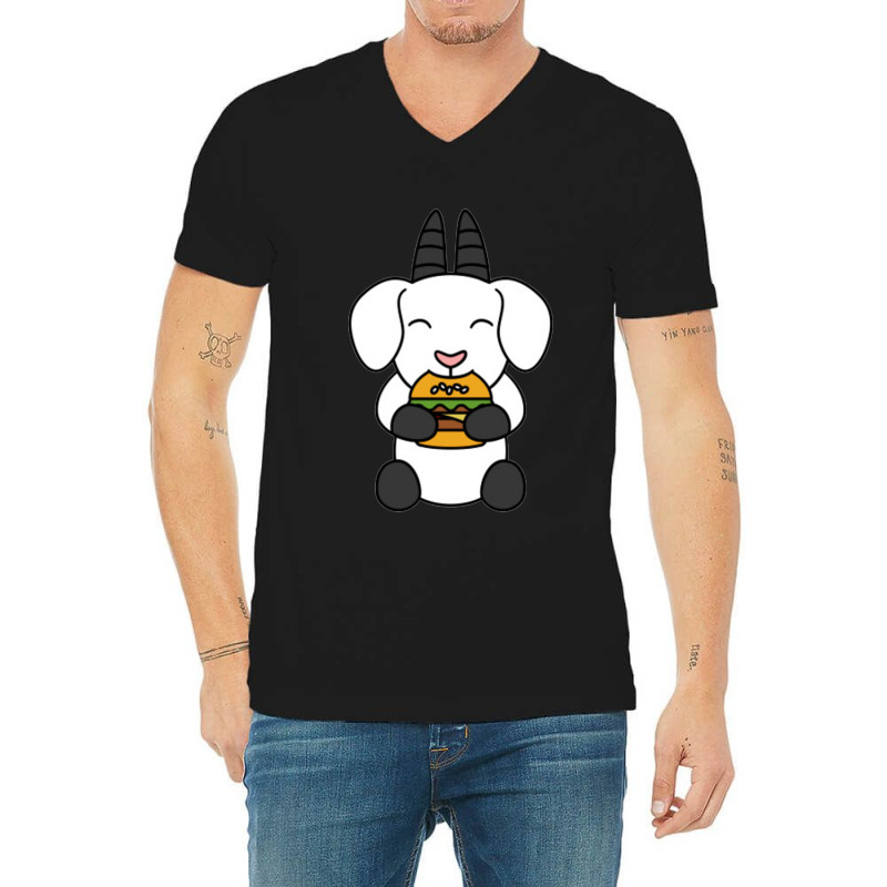 Goat Burger Lover V-neck Tee | Artistshot