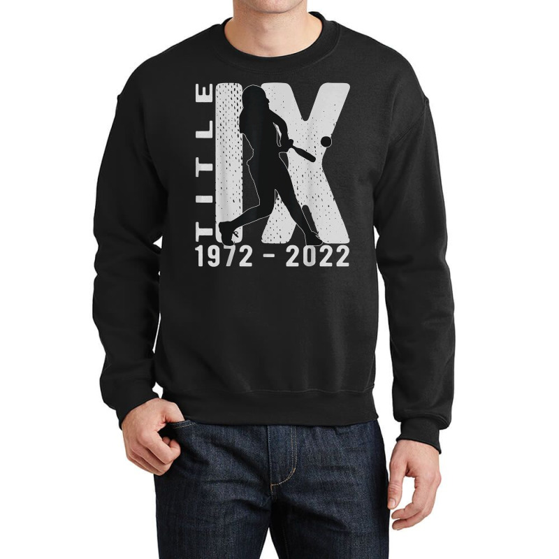 Title Ix 50th Anniversary Us Education Amendments Softball T Shirt Crewneck Sweatshirt by annalyneplacencia | Artistshot