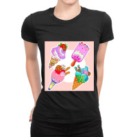 Ice Cream Day Ladies Fitted T-shirt | Artistshot