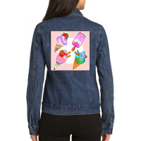 Ice Cream Day Ladies Denim Jacket | Artistshot