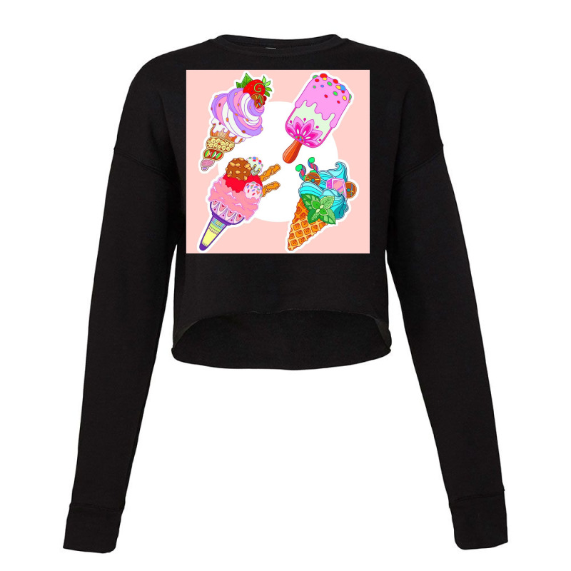 Ice Cream Day Cropped Sweater by Artango | Artistshot