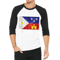 Allons Brandon Louisiana Acadiana Flag Lafayette T Shirt 3/4 Sleeve Shirt | Artistshot