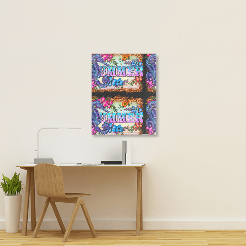 Seahorse Summer Portrait Canvas Print | Artistshot