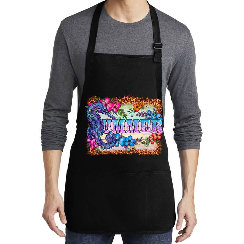 Seahorse Summer Medium-length Apron | Artistshot