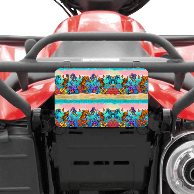 Seahorse Under The Sea Cup Atv License Plate | Artistshot