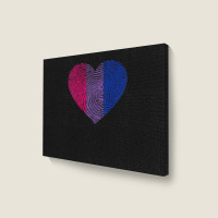 Bisexual Heart Fingerprint Bisexual Pride Month Lgbt Landscape Canvas Print | Artistshot