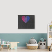 Bisexual Heart Fingerprint Bisexual Pride Month Lgbt Landscape Canvas Print | Artistshot