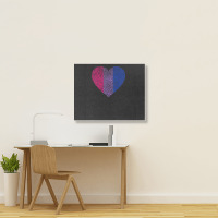 Bisexual Heart Fingerprint Bisexual Pride Month Lgbt Landscape Canvas Print | Artistshot