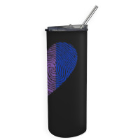 Bisexual Heart Fingerprint Bisexual Pride Month Lgbt Skinny Tumbler | Artistshot